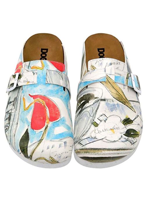 Kadın Vegan Deri Çok Renkli Terlik - Hartley's Flower Tasarım - Görsel 3