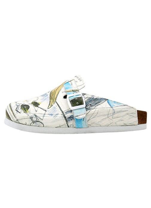 Kadın Vegan Deri Çok Renkli Terlik - Hartley's Flower Tasarım - Görsel 4