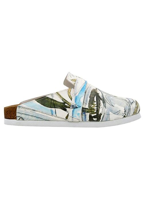 Kadın Vegan Deri Çok Renkli Terlik - Hartley's Flower Tasarım - Görsel 5