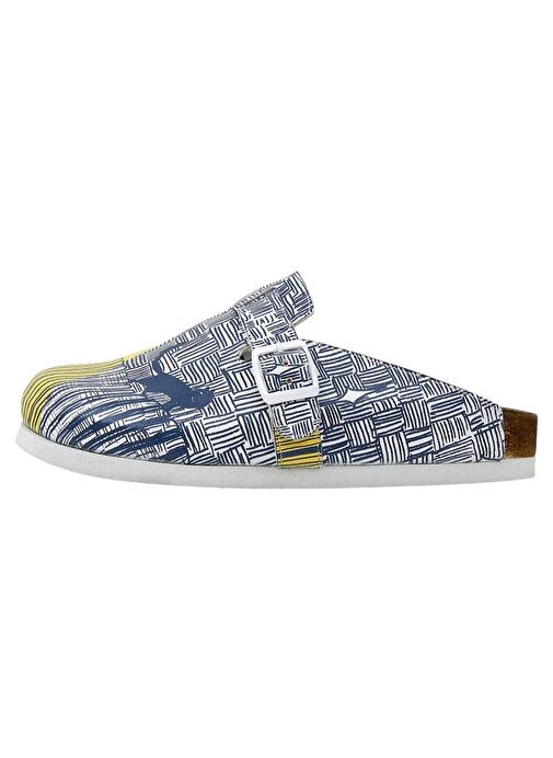 Kadın Vegan Deri Çok Renkli Terlik - Florasancat Tasarım - Görsel 4