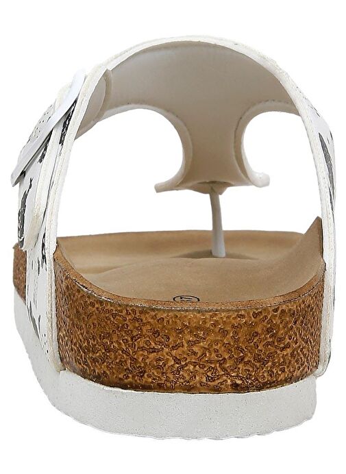 Kadın Vegan Deri Beyaz Parmak Arası Terlik - Count Sheeps Tasarım - Görsel 7