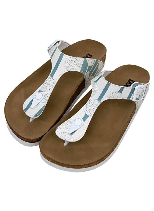 Kadın Vegan Deri Çok Renkli Parmak Arası Terlik - Dandelion Tasarım - Görsel 2