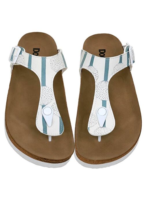 Kadın Vegan Deri Çok Renkli Parmak Arası Terlik - Dandelion Tasarım - Görsel 4