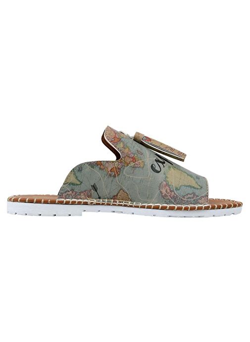 Kadın Vegan Deri Çok Renkli Terlik - Explore Tasarım - Görsel 5