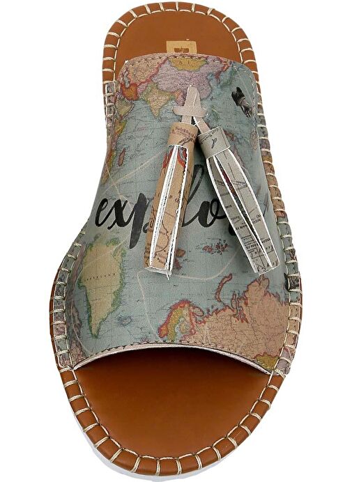 Kadın Vegan Deri Çok Renkli Terlik - Explore Tasarım - Görsel 6