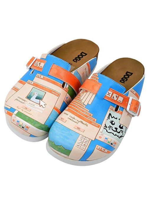 Kadın Vegan Deri Çok Renkli Terlik - Error Code Tasarım - Görsel 2