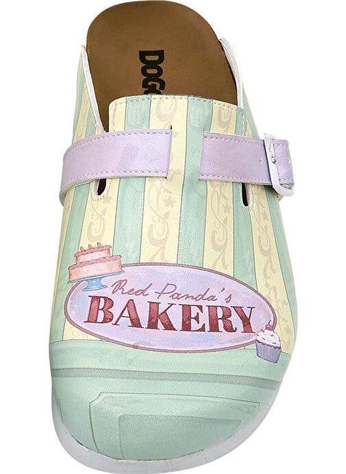 Kadın Vegan Deri Çok Renkli Terlik - Red Panda Bakery Tasarım - Görsel 6
