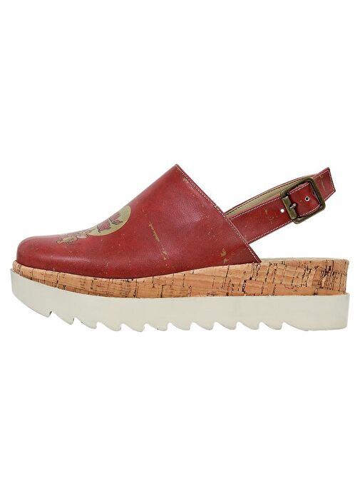 Kadın Vegan Deri Turuncu Kalın Taban Sandalet - Warner Bros Tom ve Jerry Tasarım - Görsel 4