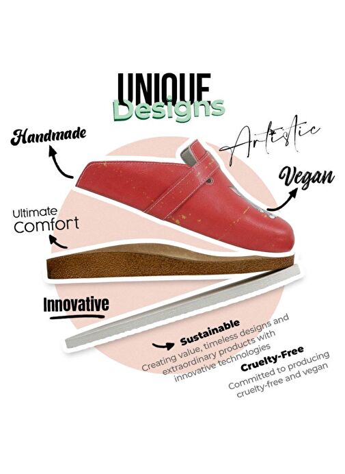 Kadın Vegan Deri Turuncu Terlik - Warner Bros Tom ve Jerry Tasarım - Görsel 8