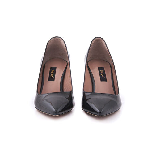 Kemal Tanca Siyah Kadın Rugan Stiletto 152TCK557 21694 - Görsel 4