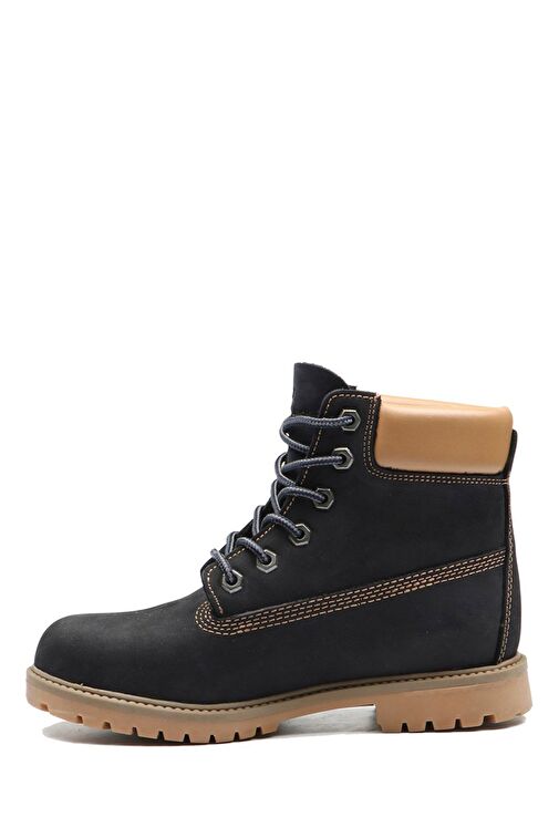 Hammer Jack Hakiki Deri Lacivert Nubuk Kadın Bot - Görsel 3