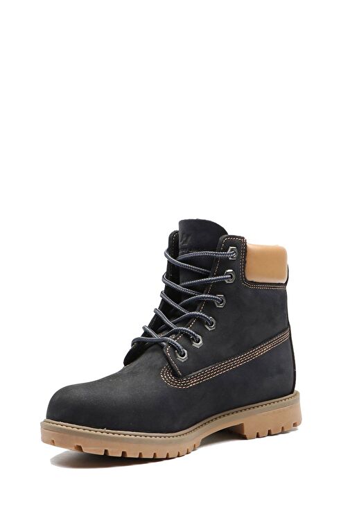 Hammer Jack Hakiki Deri Lacivert Nubuk Kadın Bot - Görsel 5