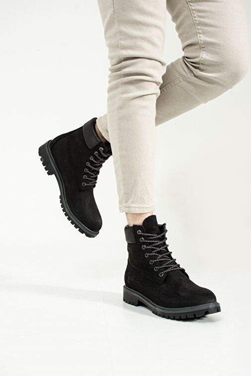 Hammer Jack Hakiki Deri Siyah Nubuk Erkek Bot - Görsel 3