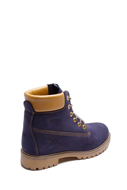 Hammer Jack Hakiki Deri Lacivert Nubuk Erkek Bot - Görsel 4