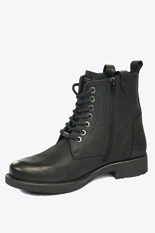 Hammer Jack Hakiki Deri Siyah Yıkama Nubuk Erkek Bot - Görsel 3