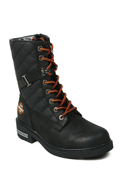 Hammer Jack Hakiki Deri Siyah Kadın Bot - Görsel 3