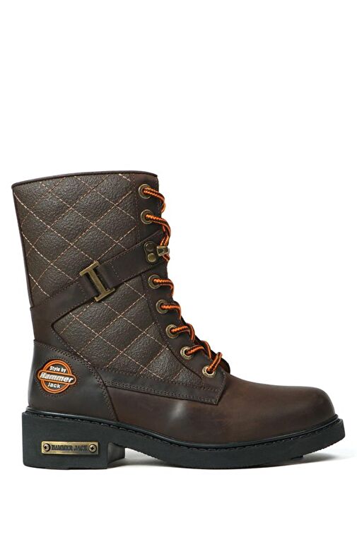 Hammer Jack Hakiki Deri Kahve Kadın Bot - Görsel 2