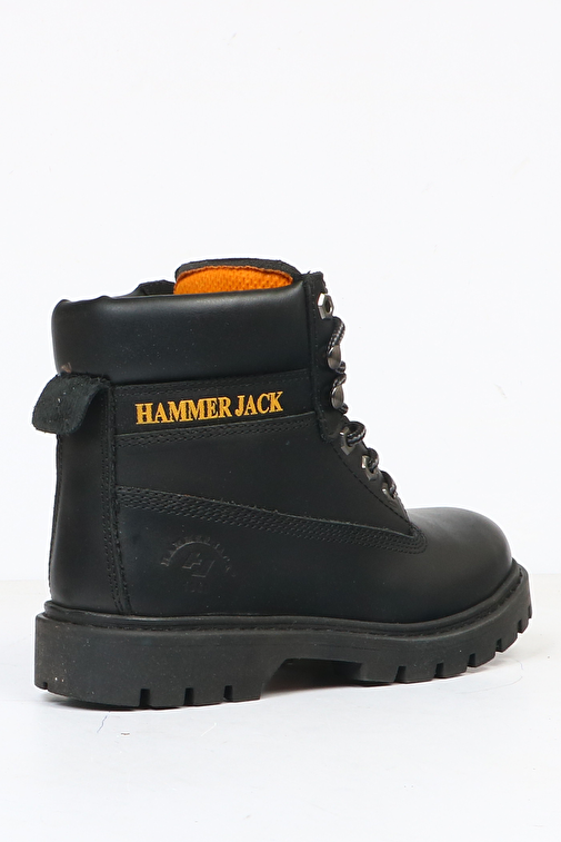 Hammer Jack Hakiki Deri Siyah Full-Up Kadın Bot - Görsel 4