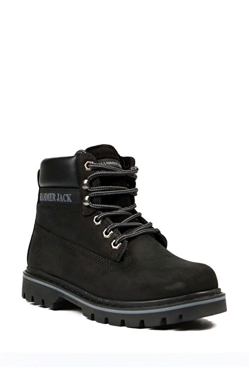 Hammer Jack Hakiki Deri Siyah Crayz Kadın Bot - Görsel 5