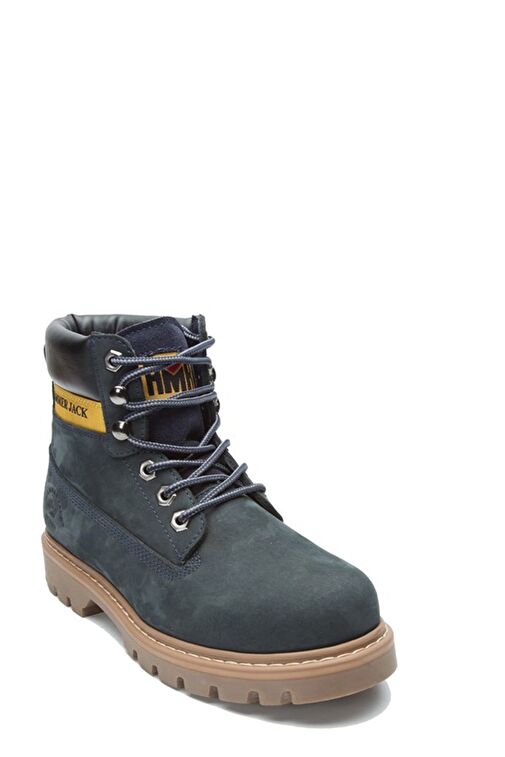 Hammer Jack Hakiki Deri Petrol Mavi Nubuk Kadın Bot - Görsel 4