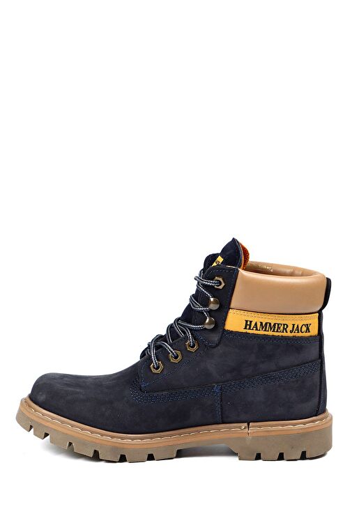 Hammer Jack Hakiki Deri Lacivert Nubuk Erkek Bot - Görsel 5