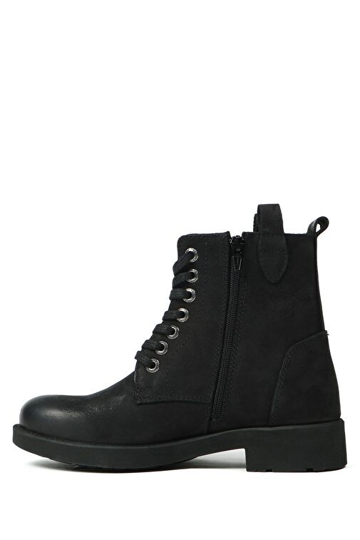 Hammer Jack Hakiki Deri Siyah Nubuk Kadın Bot - Görsel 4