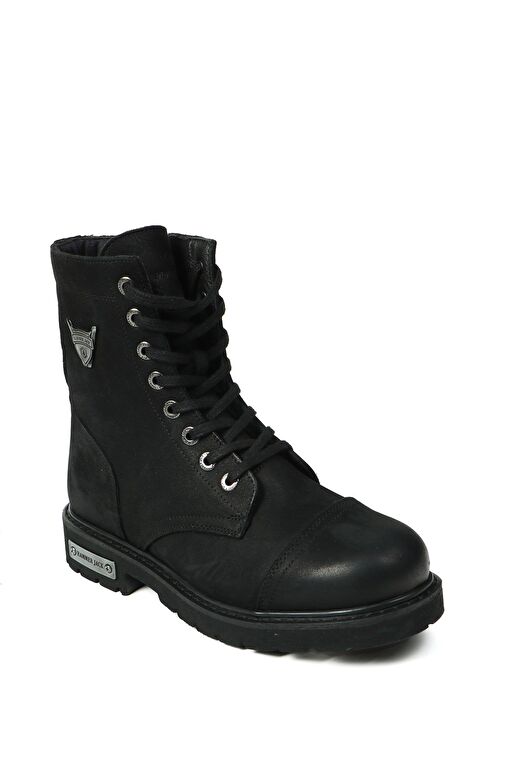 Hammer Jack Hakiki Deri Siyah Dock Step Outdoor Erkek Bot - Görsel 3