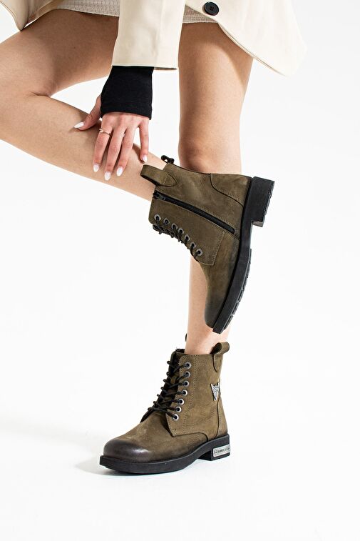 Hammer Jack Haki Nubuk Kadın Bot - Görsel 3