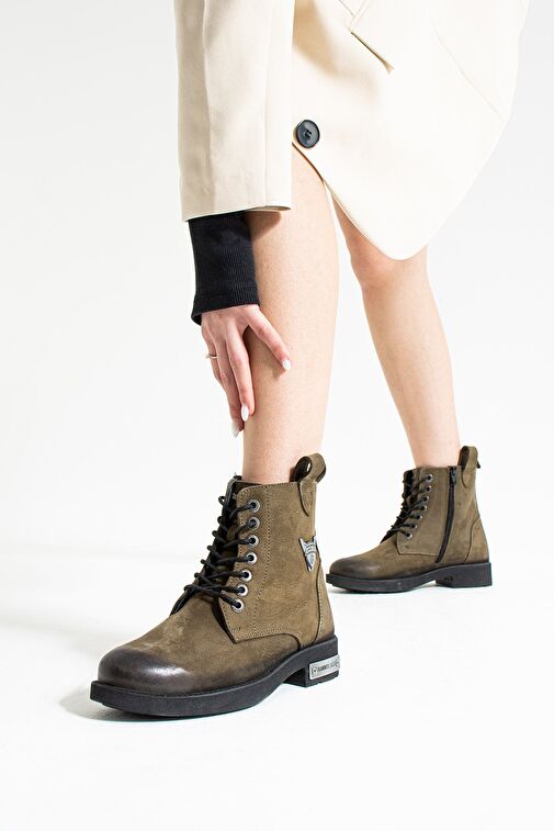 Hammer Jack Haki Nubuk Kadın Bot - Görsel 4