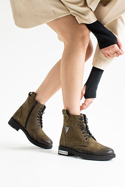 Hammer Jack Haki Nubuk Kadın Bot - Görsel 5