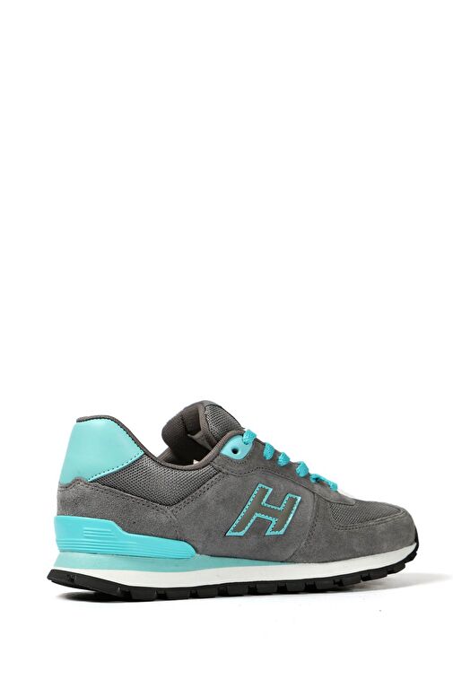 Hammer Jack Peru Hakiki Deri Gri - Mavi Kadın Spor Ayakkabı - Görsel 4