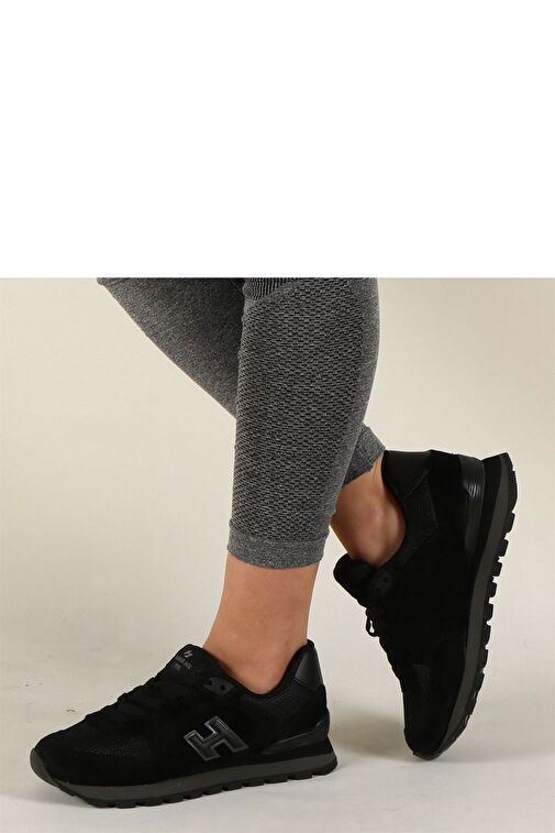 Hammer Jack Peru Hakiki Deri Siyah-Füme Kadın Spor Ayakkabı - Görsel 7