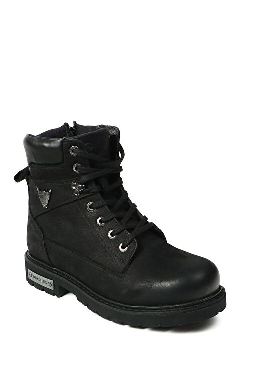 Hammer Jack Hakiki Deri Siyah Nubuk Erkek Bot - Görsel 3