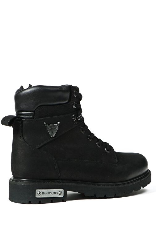 Hammer Jack Hakiki Deri Siyah Nubuk Erkek Bot - Görsel 5