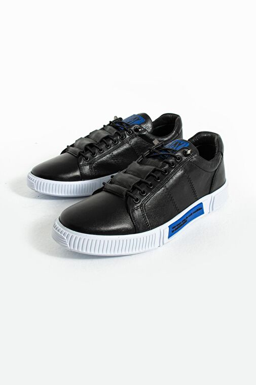 Hammer Jack Basel Hakiki Deri Siyah Toscana Erkek Günlük Ayakkabı - Görsel 3