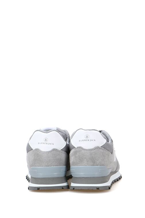 Hammer Jack Peru Hakiki Deri Gri - Beyaz Kadın Spor Ayakkabı - Görsel 5