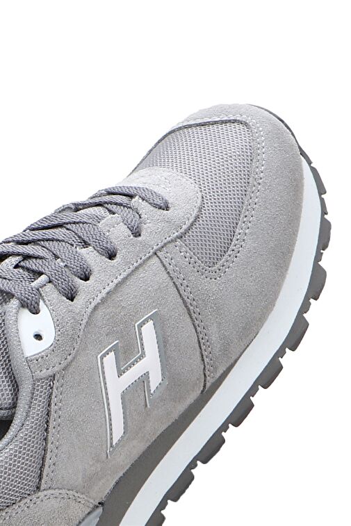 Hammer Jack Peru Hakiki Deri Gri - Beyaz Kadın Spor Ayakkabı - Görsel 7
