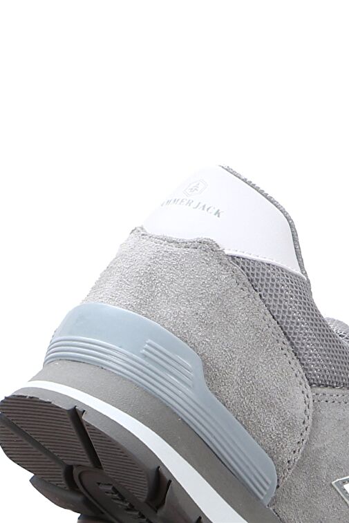 Hammer Jack Peru Hakiki Deri Gri - Beyaz Kadın Spor Ayakkabı - Görsel 8