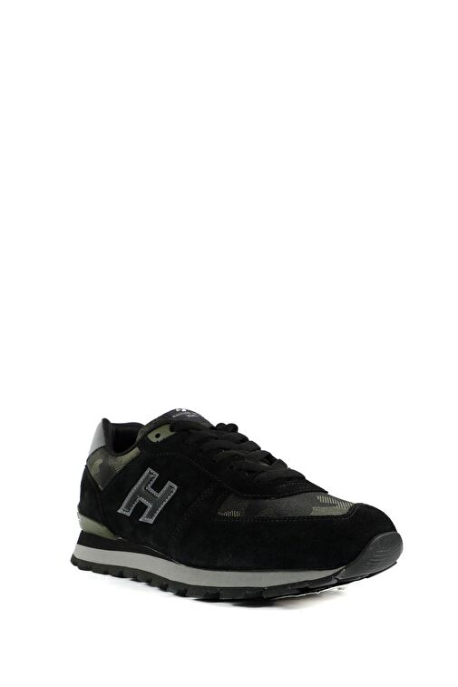 Hammer Jack Peru Hakiki Deri Siyah Haki Kamuflaj Erkek Spor Ayakkabı - Görsel 3