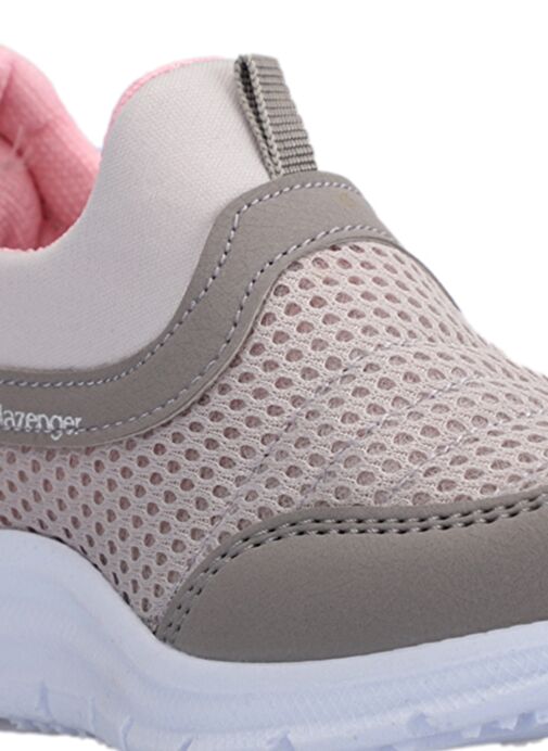 Slazenger EVA Kız Çocuk Sneaker Ayakkabı Gri / Pembe - Görsel 5