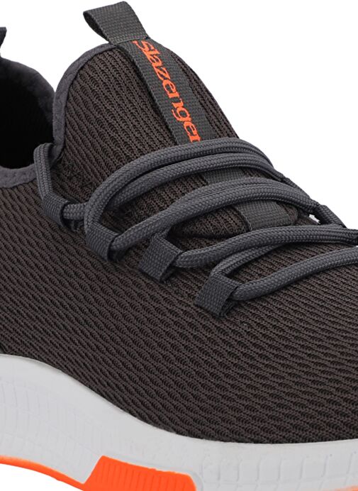 Slazenger ABENA I Kadın Sneaker Ayakkabı Koyu Gri / Turuncu - Görsel 5