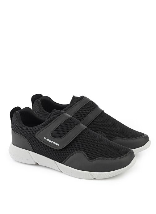 Slazenger ACA I Büyük Beden Erkek Sneaker Ayakkabı Siyah / Koyu Gri - Görsel 3