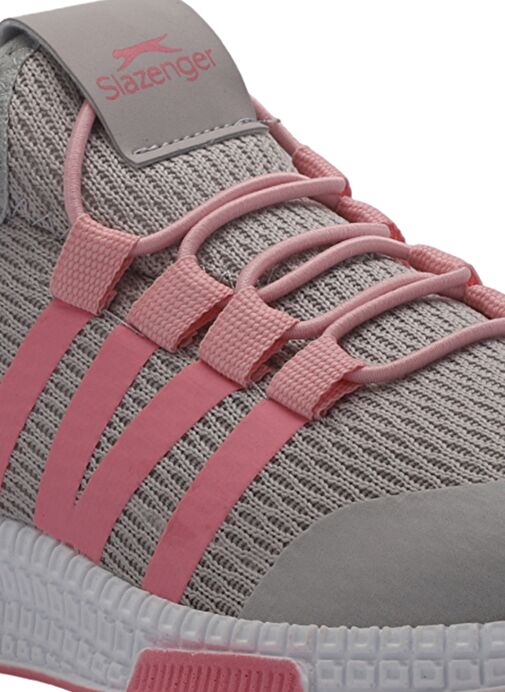Slazenger EBBA I Kız Çocuk Sneaker Ayakkabı Gri / Pembe - Görsel 5