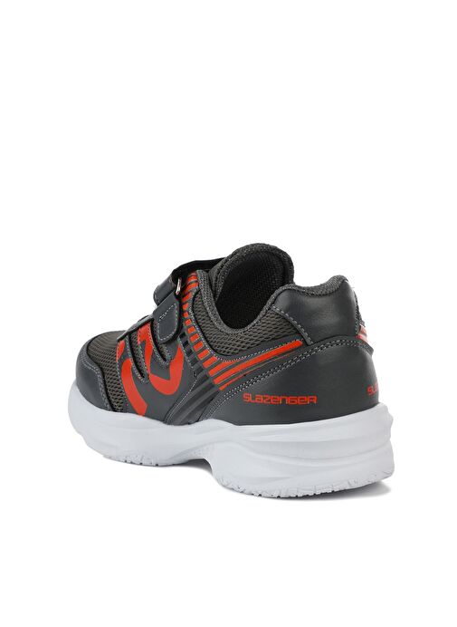 Slazenger KING Erkek Çocuk Sneaker Ayakkabı Koyu Gri / Turuncu - Görsel 4