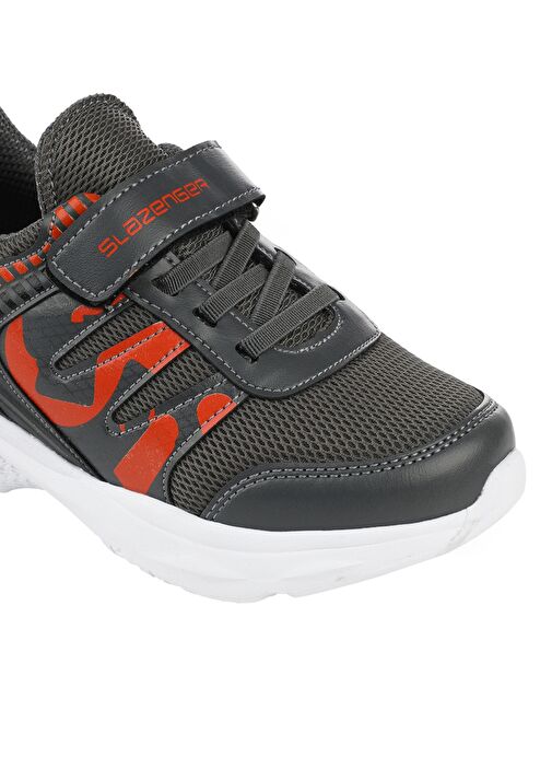 Slazenger KING Erkek Çocuk Sneaker Ayakkabı Koyu Gri / Turuncu - Görsel 5