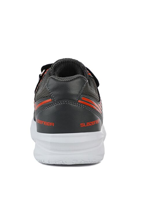 Slazenger KING Erkek Çocuk Sneaker Ayakkabı Koyu Gri / Turuncu - Görsel 7