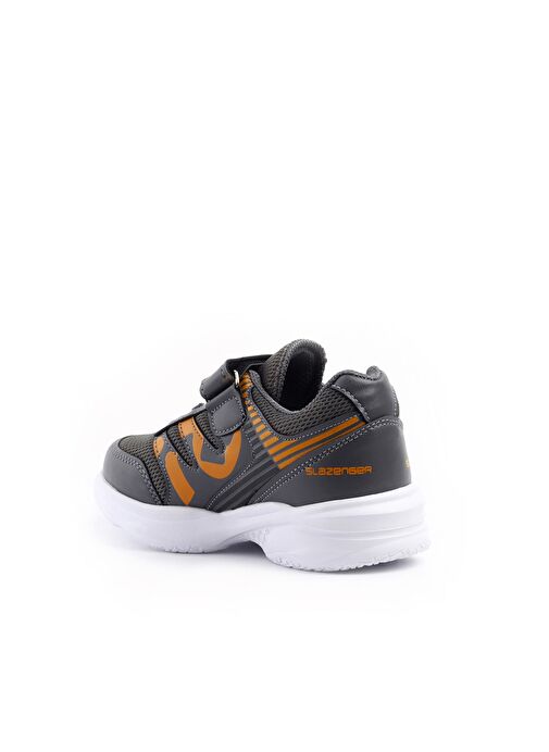 Slazenger KING Erkek Çocuk Sneaker Ayakkabı Koyu Gri / Turuncu - Görsel 4