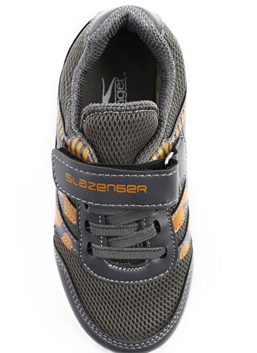 Slazenger KING Erkek Çocuk Sneaker Ayakkabı Koyu Gri / Turuncu - Görsel 6