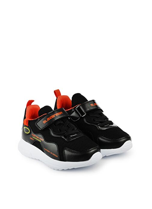 Slazenger KEALA Erkek Çocuk Sneaker Ayakkabı Siyah / Turuncu - Görsel 3