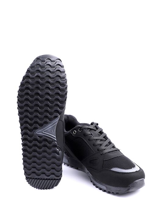 Slazenger MAROON I Büyük Beden Erkek Sneaker Ayakkabı Siyah / Siyah - Görsel 7